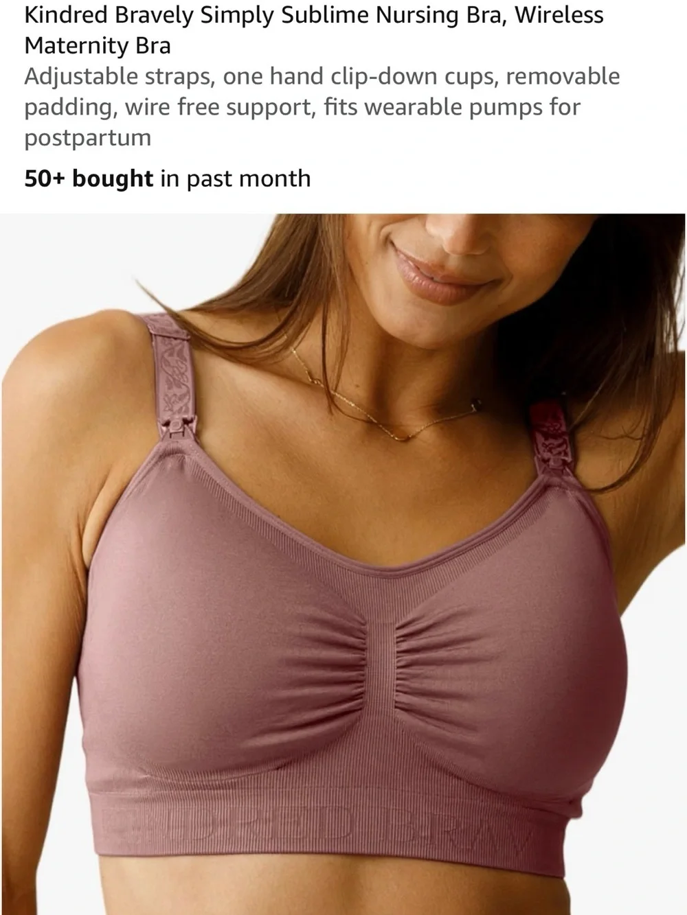 Kindred Bravely Simply Sublime Nursing Bra with Clip-Down Straps